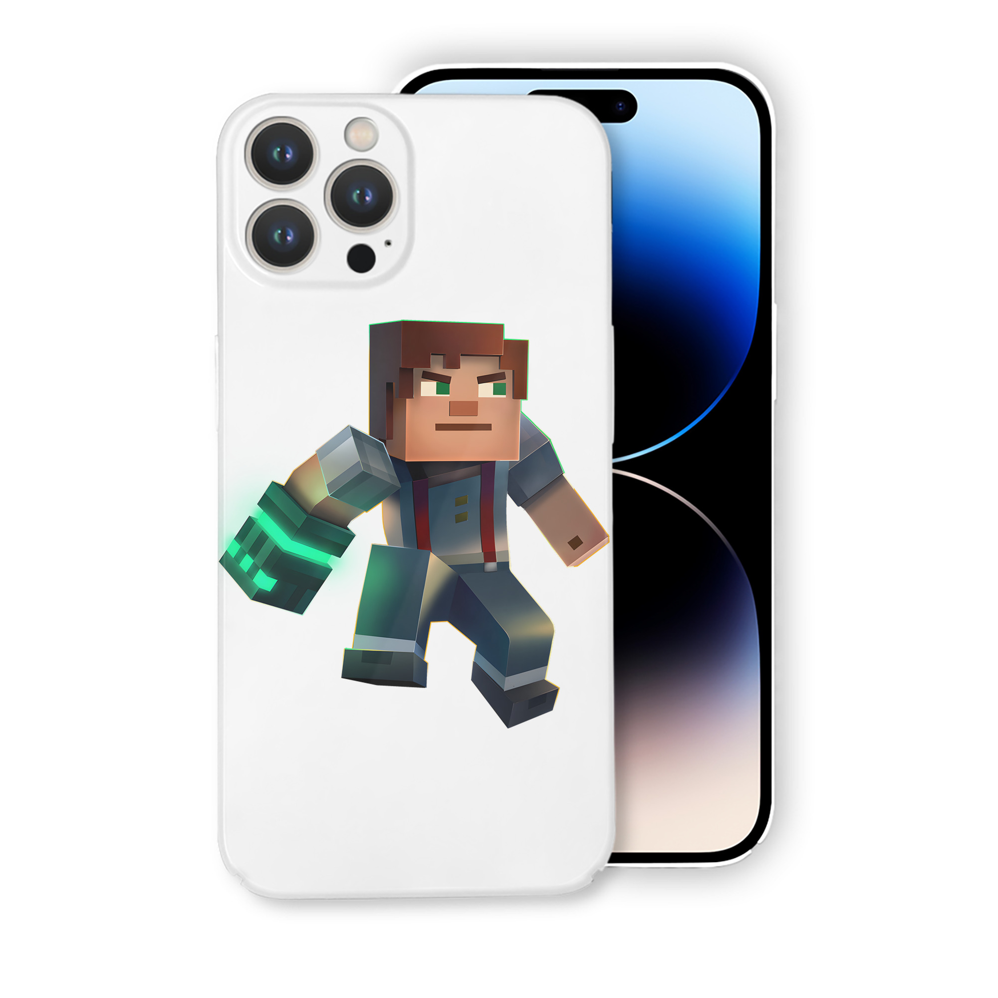 （画像用） マインクラフト ブロックの世界 Minecraft MC Block world 【iPhone 14シリーズ対応】ハードケース